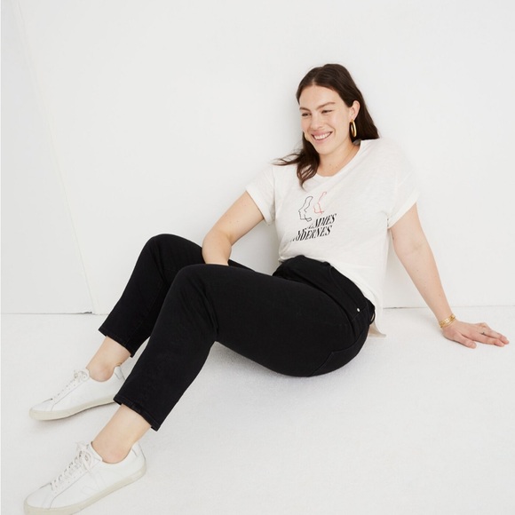 Madewell Classic Straight Black Jeans — Lunar wash 32 - Picture 9 of 11